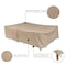 Modern Leisure Basics Rect/Oval Patio Table & Chair Set Cover, 115 in. L x 76 in. W x 3 in. H, Khaki 8576A - alternate 2
